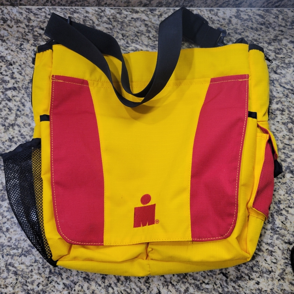 IronMan Crossbody Messenger Bag Training attach to stroller Triathlon Marathon